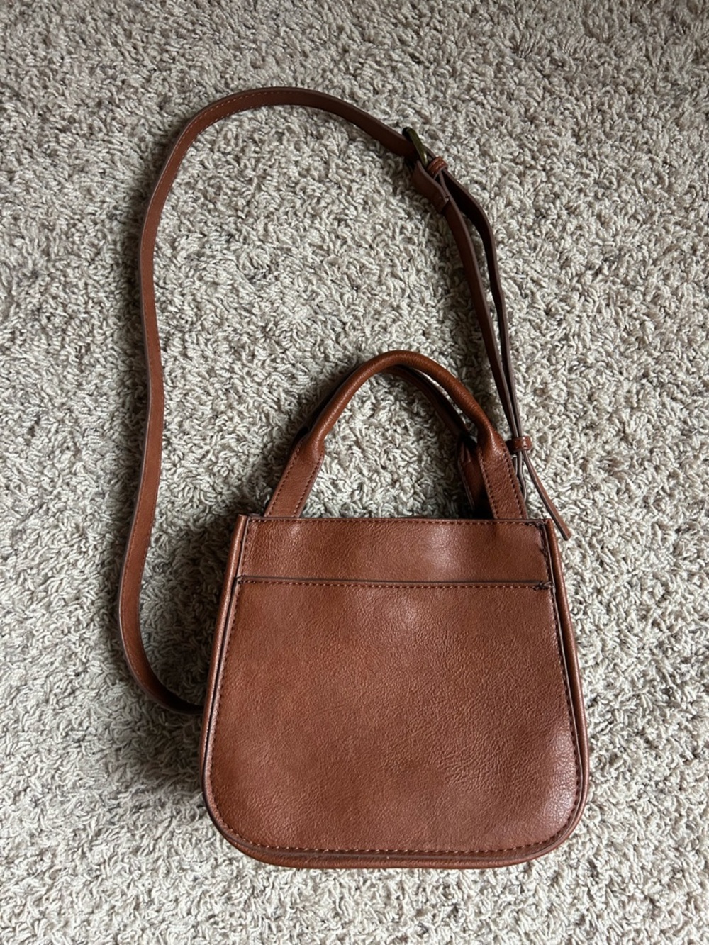 Brown Leather Crossbody Handbag